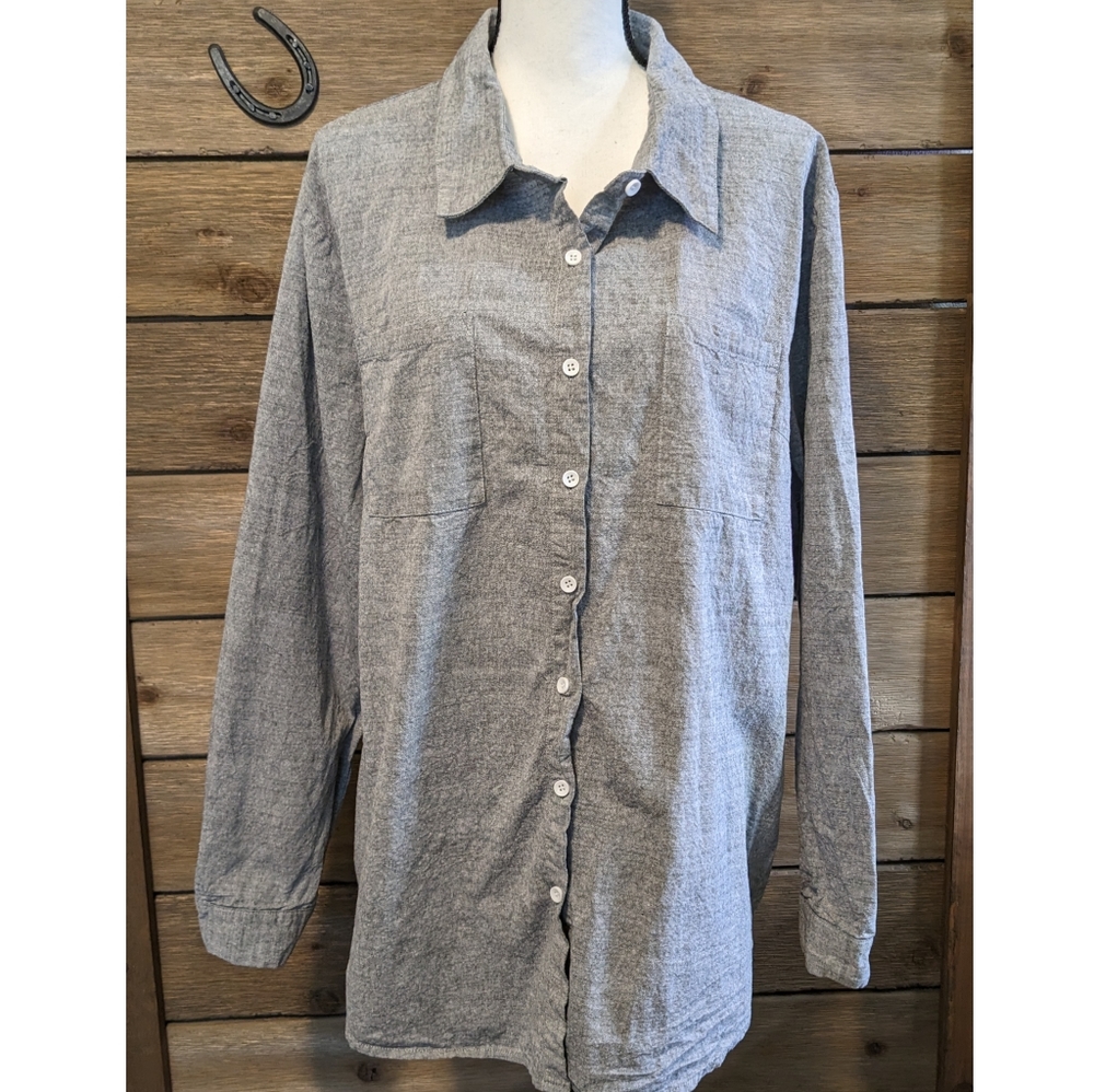 Fuinloth Long Sleeve Button Top